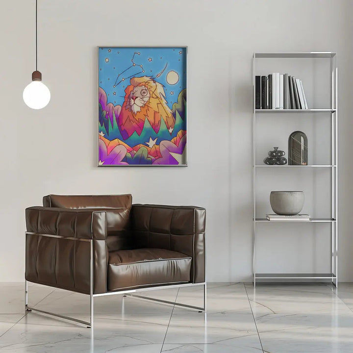 Star Sign Leo - Stretched Canvas, Poster or Fine Art Print I Heart Wall Art