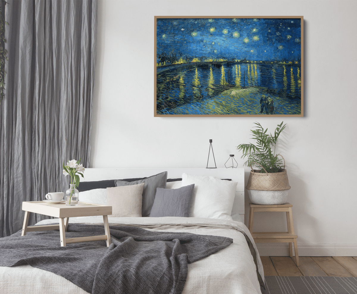 Starry Night Over the Rhone (1888) by Van Gogh - Fine Art or Canvas Print - I Heart Wall Art - Poster Print, Canvas Print or Framed Art Print