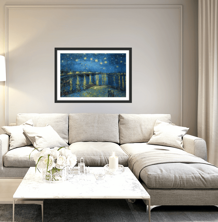 Starry Night Over the Rhone (1888) by Van Gogh - Fine Art or Canvas Print - I Heart Wall Art - Poster Print, Canvas Print or Framed Art Print