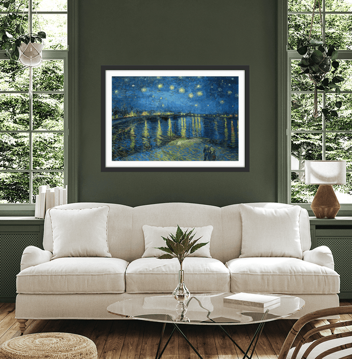 Starry Night Over the Rhone (1888) by Van Gogh - Fine Art or Canvas Print - I Heart Wall Art - Poster Print, Canvas Print or Framed Art Print