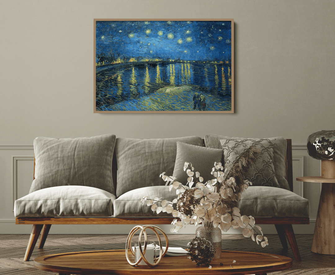 Starry Night Over the Rhone (1888) by Van Gogh - Fine Art or Canvas Print - I Heart Wall Art - Poster Print, Canvas Print or Framed Art Print