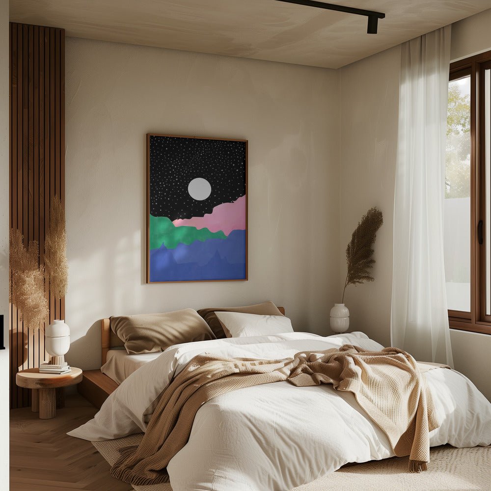 Starry Night Sky - Stretched Canvas, Poster or Fine Art Print - I Heart Wall Art - Poster Print, Canvas Print or Framed Art Print
