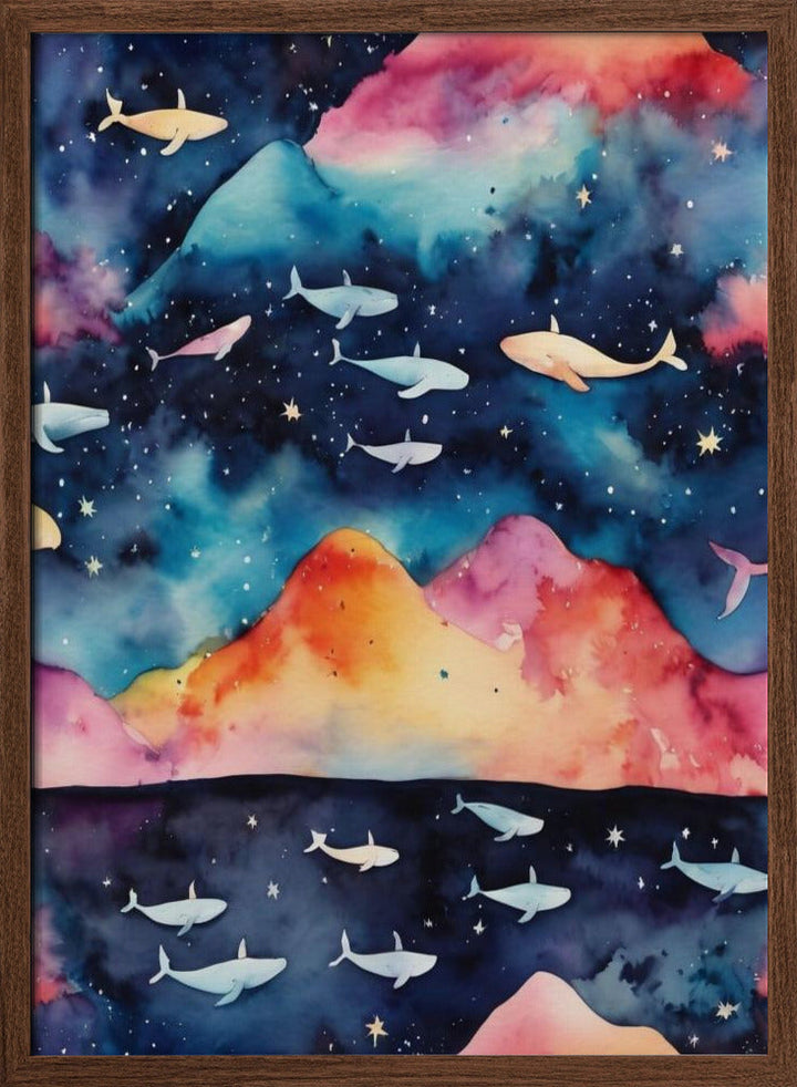 Starry Seascape - Stretched Canvas, Poster or Fine Art Print I Heart Wall Art