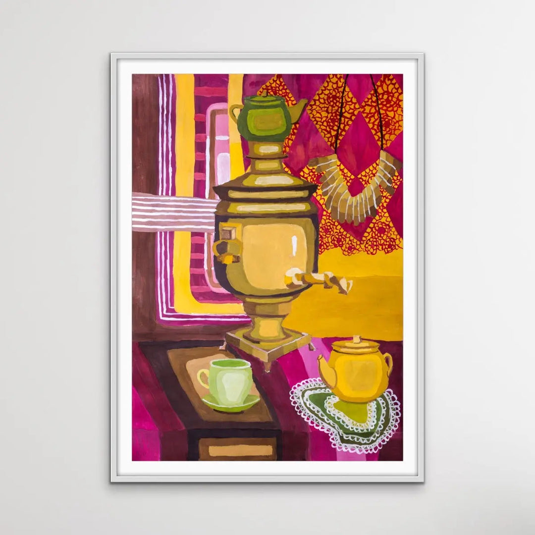 Stay For Tea - Colourful Still Life by Valentin Ivansov - I Heart Wall Art