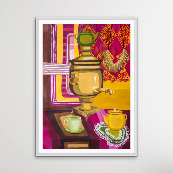 Stay For Tea - Colourful Still Life by Valentin Ivansov - I Heart Wall Art