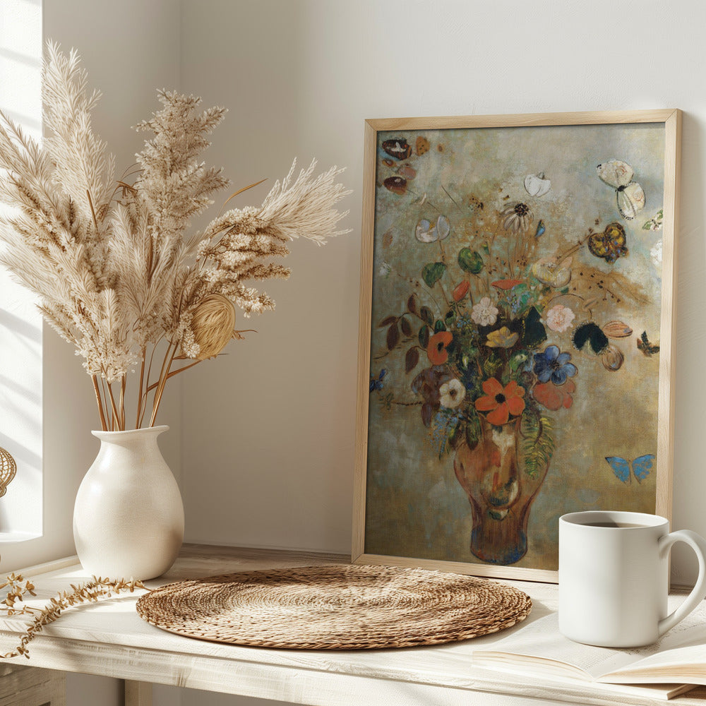 Still Life With Flowers - Stretched Canvas, Poster or Fine Art Print I Heart Wall Art