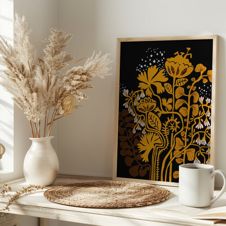 Stockholm garden autumn night - Stretched Canvas, Poster or Fine Art Print I Heart Wall Art