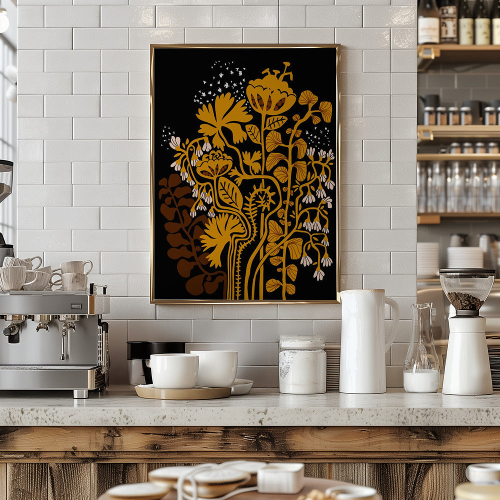 Stockholm garden autumn night - Stretched Canvas, Poster or Fine Art Print I Heart Wall Art