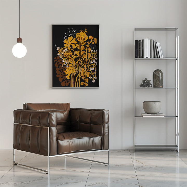 Stockholm garden autumn night - Stretched Canvas, Poster or Fine Art Print I Heart Wall Art