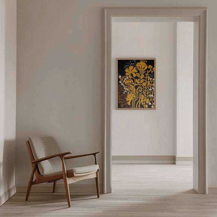 Stockholm garden autumn night - Stretched Canvas, Poster or Fine Art Print I Heart Wall Art