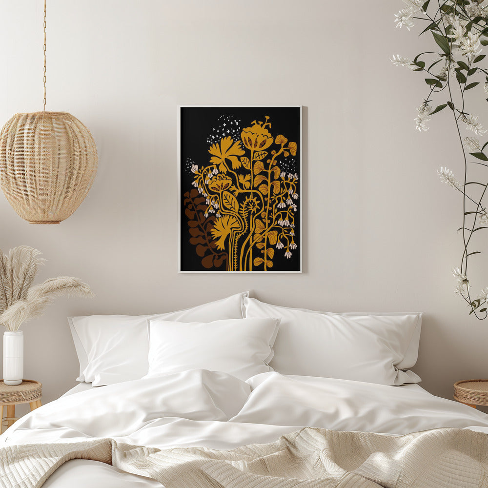 Stockholm garden autumn night - Stretched Canvas, Poster or Fine Art Print I Heart Wall Art
