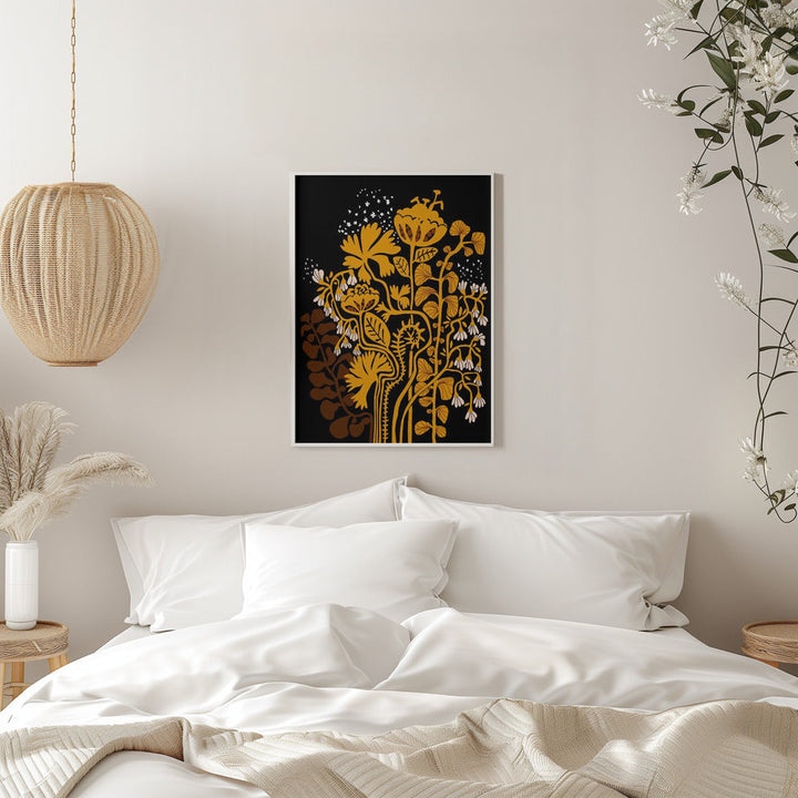 Stockholm garden autumn night - Stretched Canvas, Poster or Fine Art Print I Heart Wall Art