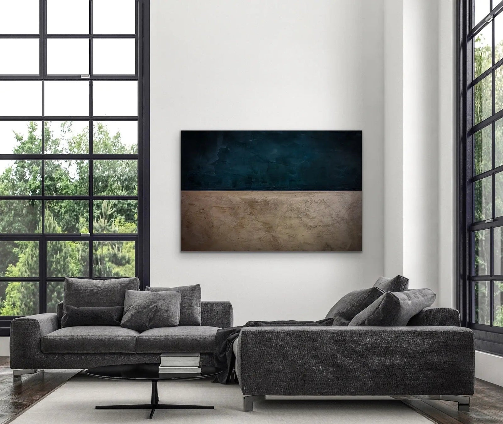 Storm Is Coming  - Black and Brown Simple Minimalistic Abstract Landscape Print - I Heart Wall Art