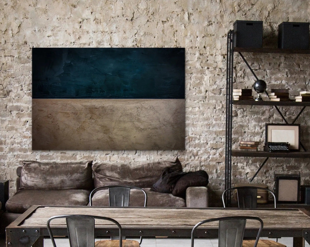 Storm Is Coming  - Black and Brown Simple Minimalistic Abstract Landscape Print - I Heart Wall Art
