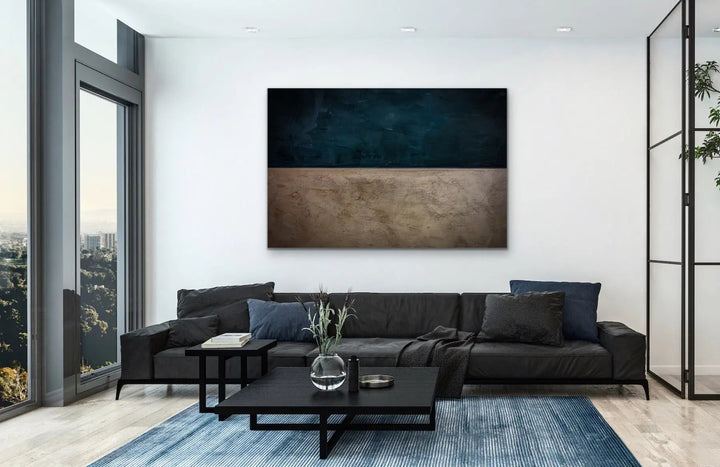 Storm Is Coming  - Black and Brown Simple Minimalistic Abstract Landscape Print - I Heart Wall Art