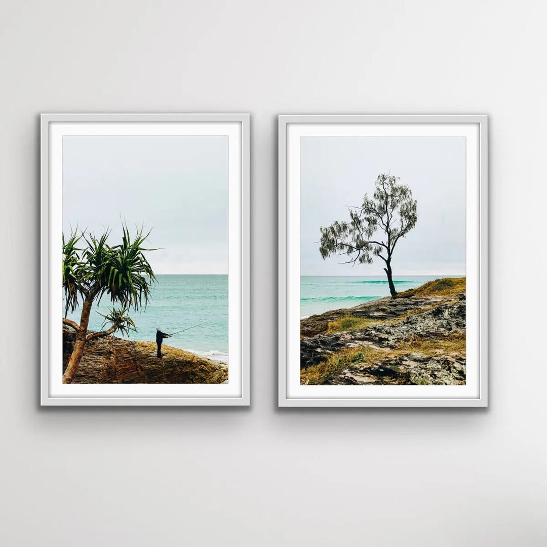 Stradbroke Island  - Two Piece Beach Fisherman Photographic Print Set - I Heart Wall Art