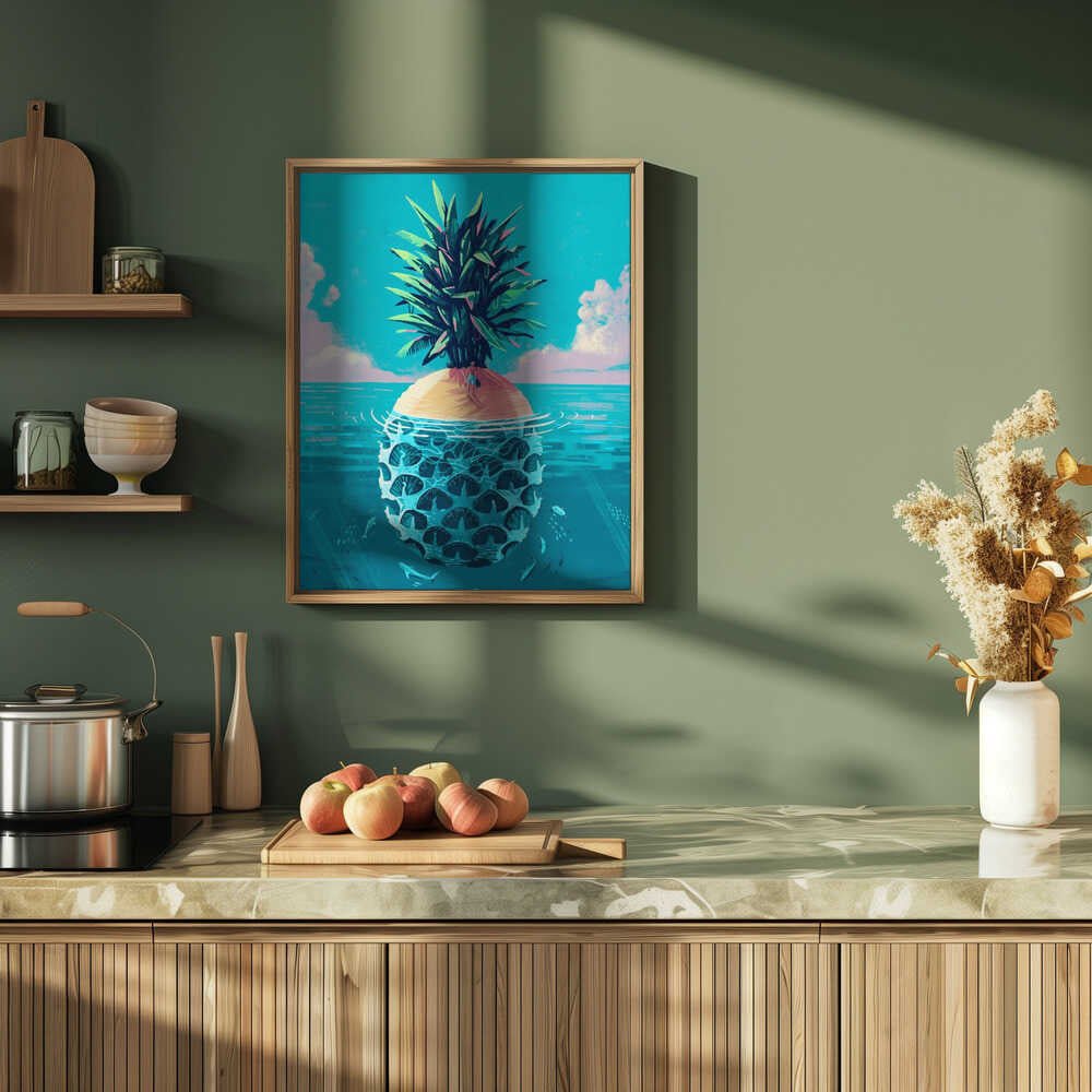 Stranded On Pineapple Island - Stretched Canvas, Poster or Fine Art Print - I Heart Wall Art - Poster Print, Canvas Print or Framed Art Print