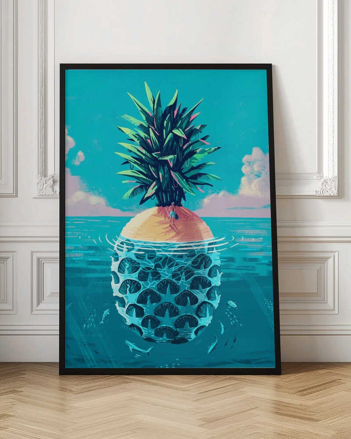 Stranded On Pineapple Island - Stretched Canvas, Poster or Fine Art Print - I Heart Wall Art - Poster Print, Canvas Print or Framed Art Print