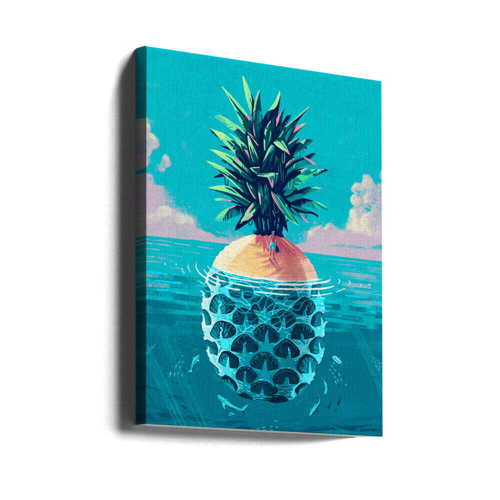 Stranded On Pineapple Island - Stretched Canvas, Poster or Fine Art Print - I Heart Wall Art - Poster Print, Canvas Print or Framed Art Print