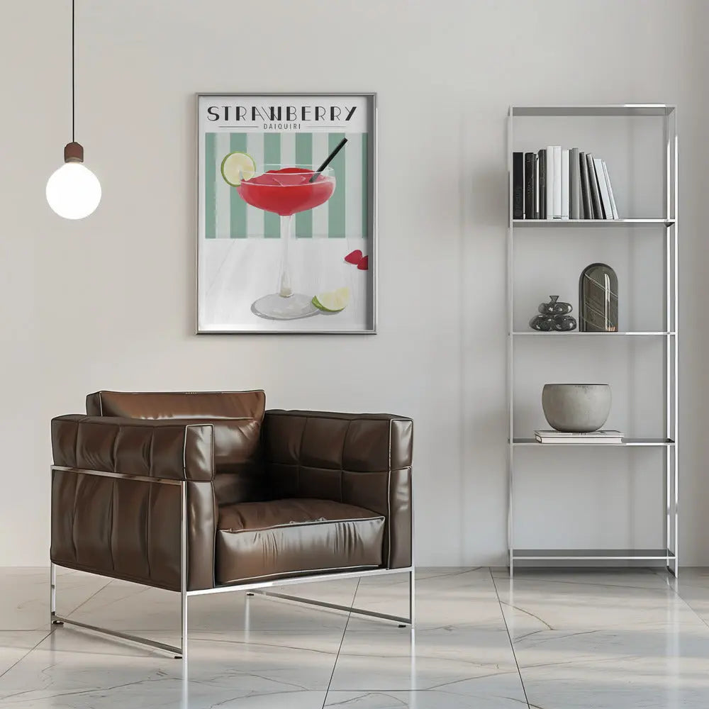 Strawberry Daiquiri - Stretched Canvas, Poster or Fine Art Print I Heart Wall Art
