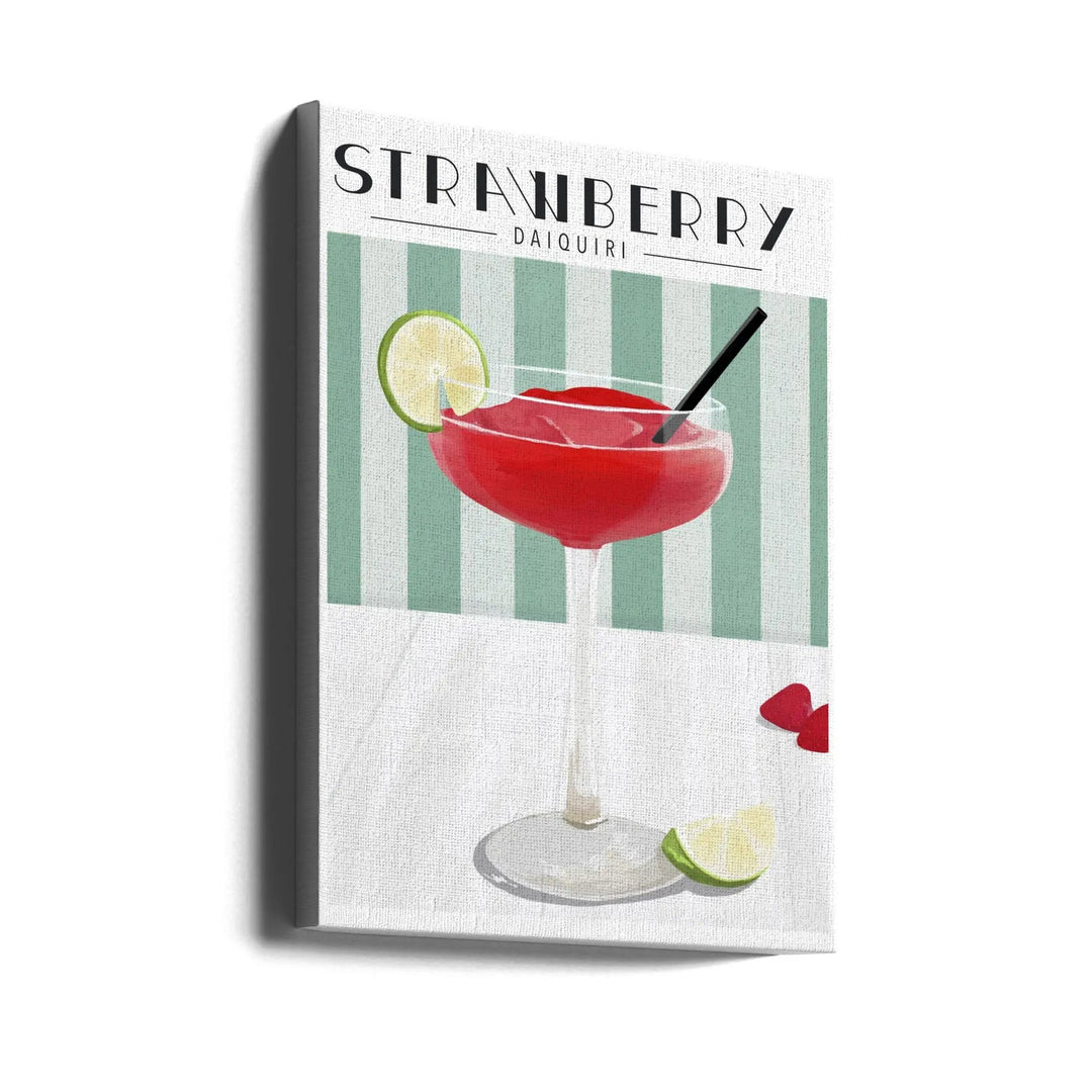 Strawberry Daiquiri - Stretched Canvas, Poster or Fine Art Print I Heart Wall Art