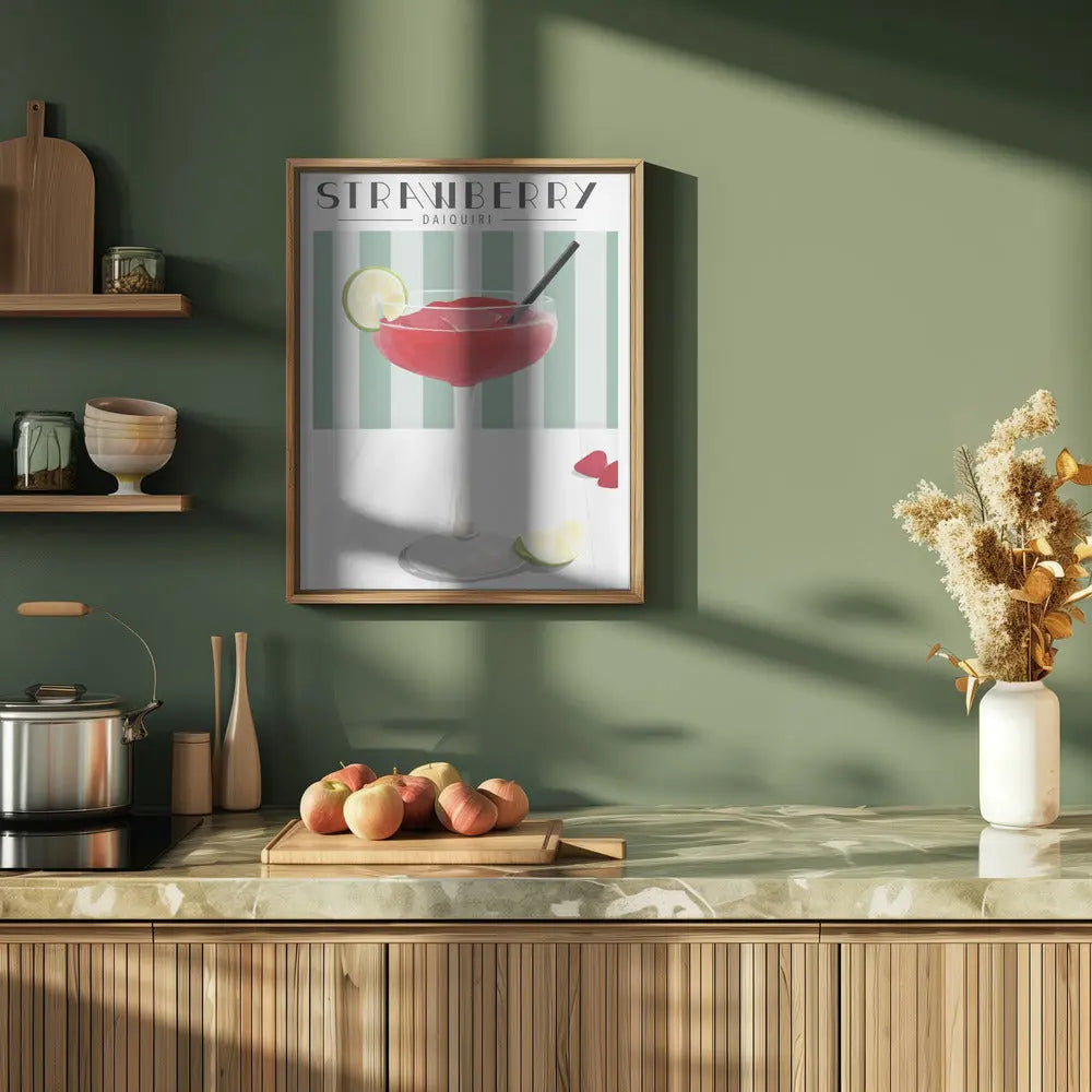 Strawberry Daiquiri - Stretched Canvas, Poster or Fine Art Print I Heart Wall Art