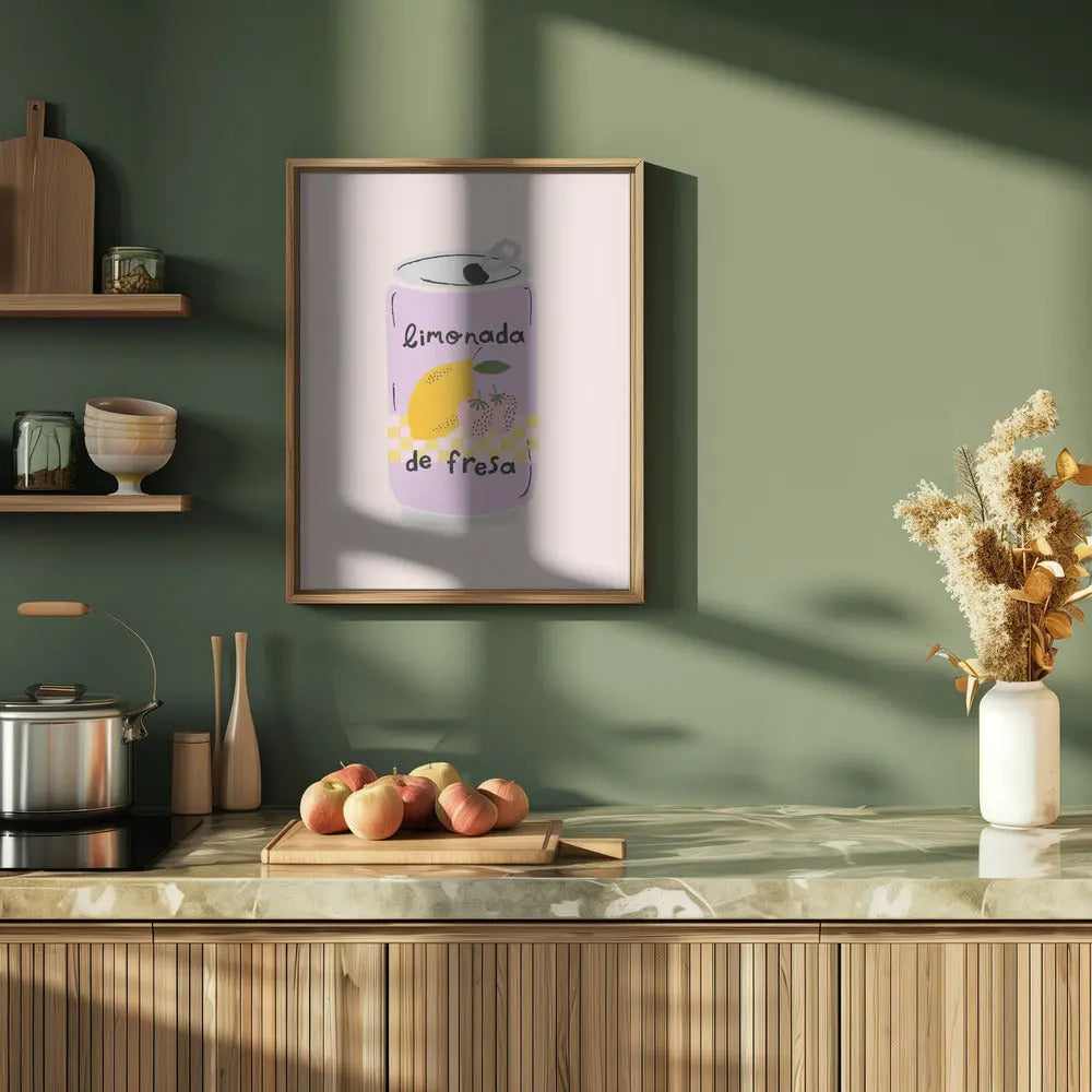 Strawberry Lemonade - Stretched Canvas, Poster or Fine Art Print I Heart Wall Art