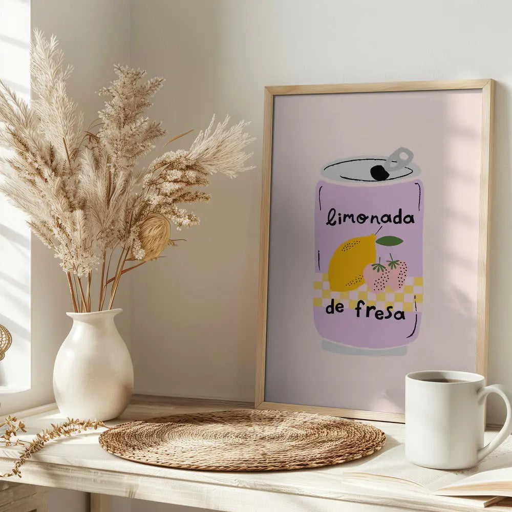 Strawberry Lemonade - Stretched Canvas, Poster or Fine Art Print I Heart Wall Art