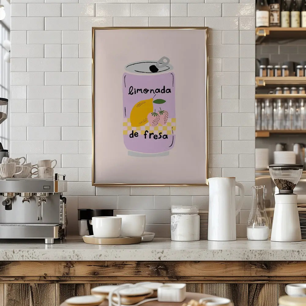 Strawberry Lemonade - Stretched Canvas, Poster or Fine Art Print I Heart Wall Art