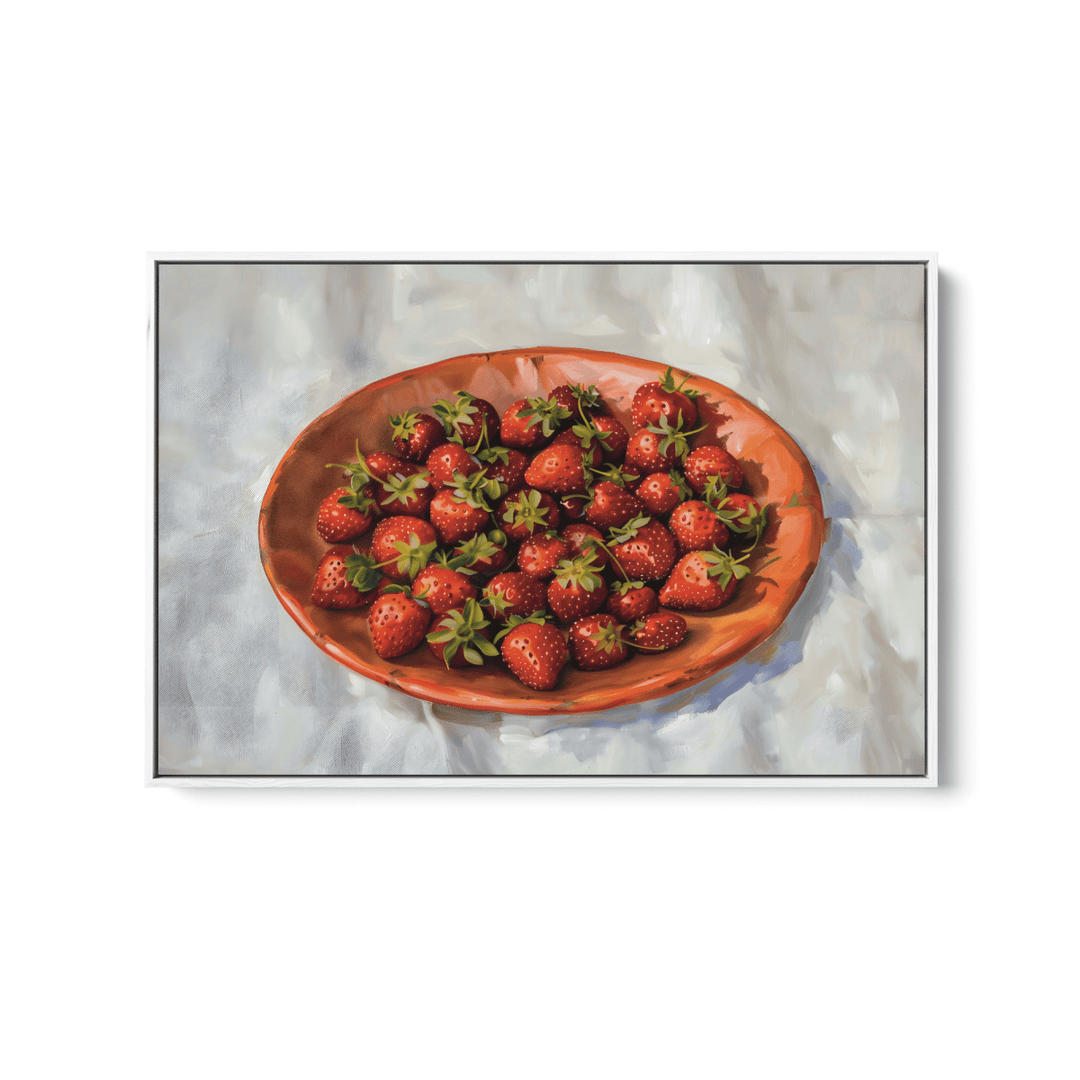 Strawberry Punnet - Fruit Still Life Stretched Canvas or Wall Art Print - I Heart Wall Art - Poster Print, Canvas Print or Framed Art Print
