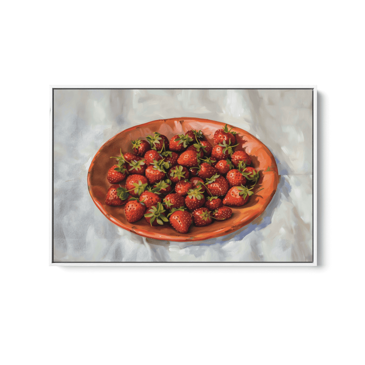 Strawberry Punnet - Fruit Still Life Stretched Canvas or Wall Art Print - I Heart Wall Art - Poster Print, Canvas Print or Framed Art Print