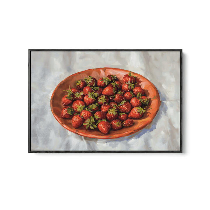 Strawberry Punnet - Fruit Still Life Stretched Canvas or Wall Art Print - I Heart Wall Art - Poster Print, Canvas Print or Framed Art Print