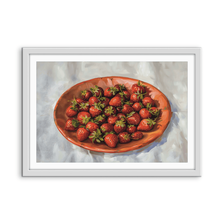 Strawberry Punnet - Fruit Still Life Stretched Canvas or Wall Art Print - I Heart Wall Art - Poster Print, Canvas Print or Framed Art Print