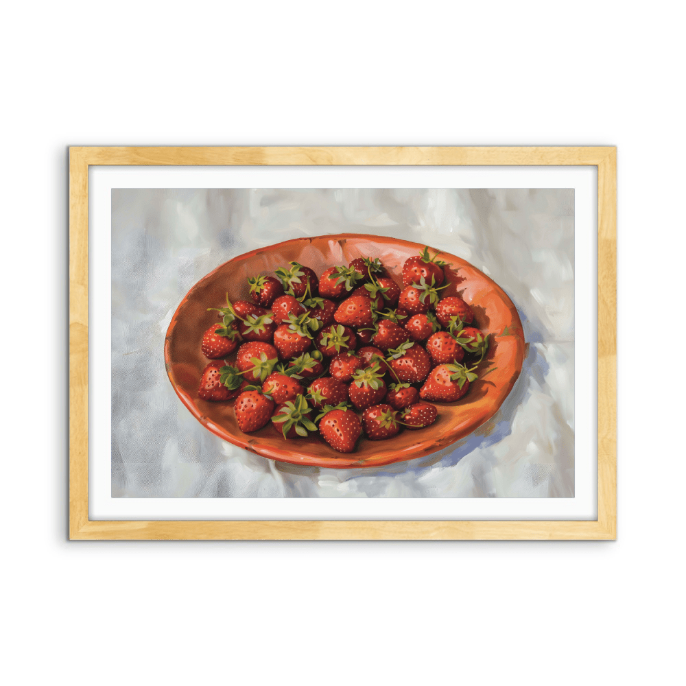Strawberry Punnet - Fruit Still Life Stretched Canvas or Wall Art Print - I Heart Wall Art - Poster Print, Canvas Print or Framed Art Print
