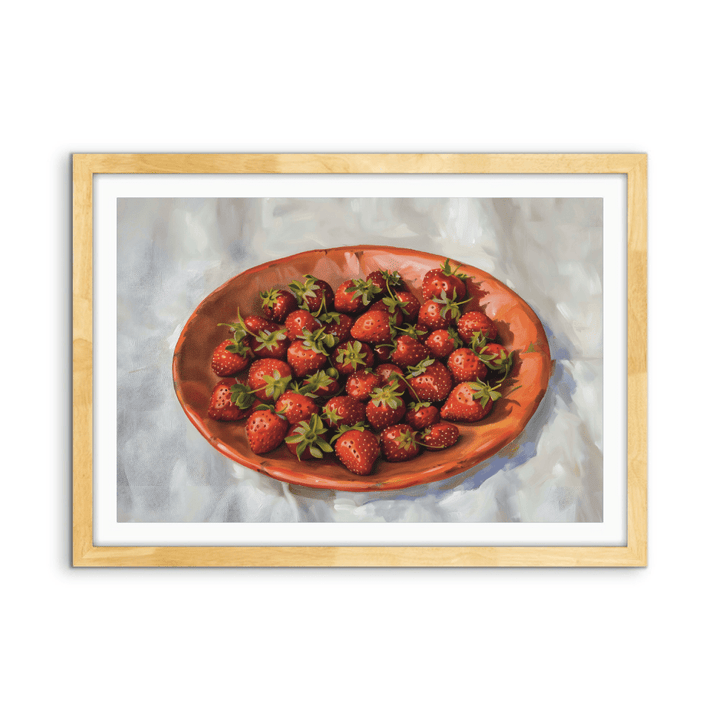 Strawberry Punnet - Fruit Still Life Stretched Canvas or Wall Art Print - I Heart Wall Art - Poster Print, Canvas Print or Framed Art Print