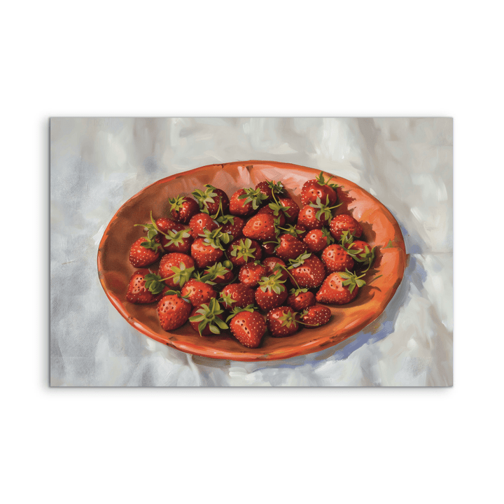 Strawberry Punnet - Fruit Still Life Stretched Canvas or Wall Art Print - I Heart Wall Art - Poster Print, Canvas Print or Framed Art Print