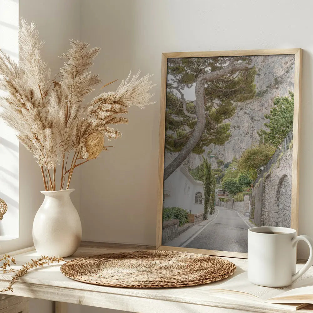 Streets of Capri - Stretched Canvas, Poster or Fine Art Print I Heart Wall Art