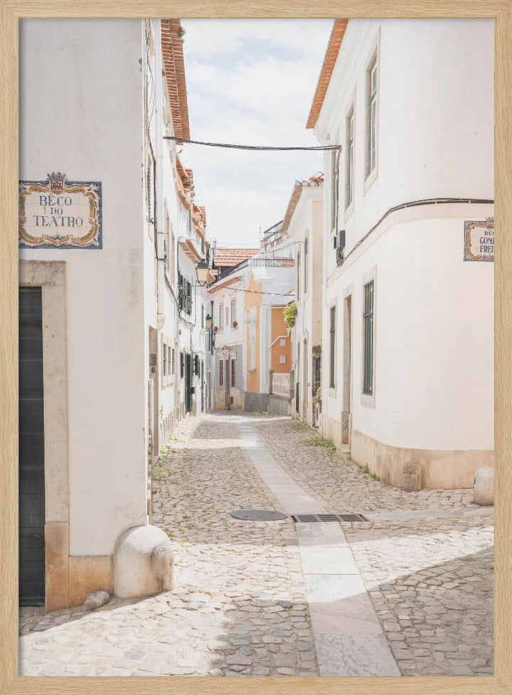 Streets of Cascais - Stretched Canvas, Poster or Fine Art Print I Heart Wall Art
