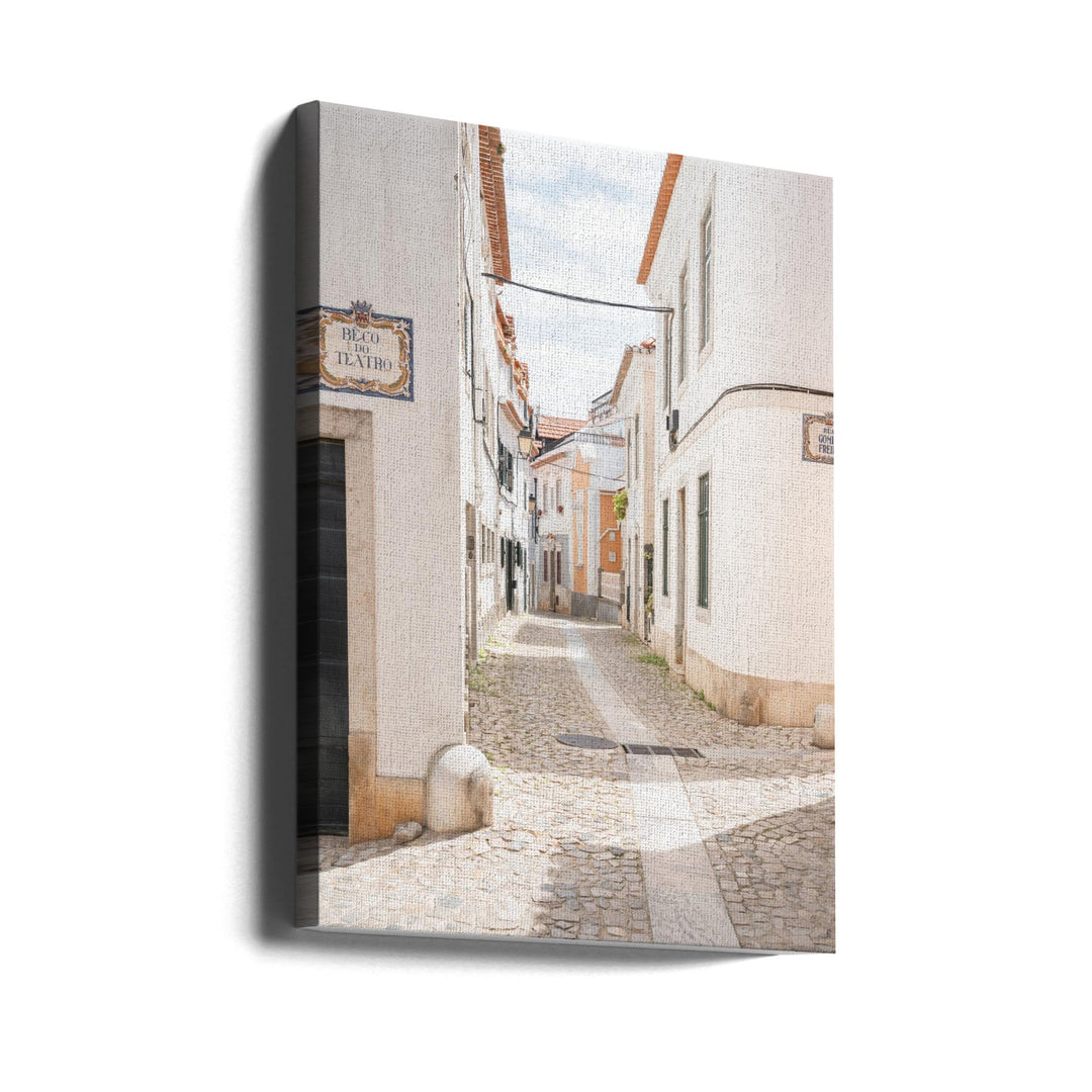 Streets of Cascais - Stretched Canvas, Poster or Fine Art Print I Heart Wall Art