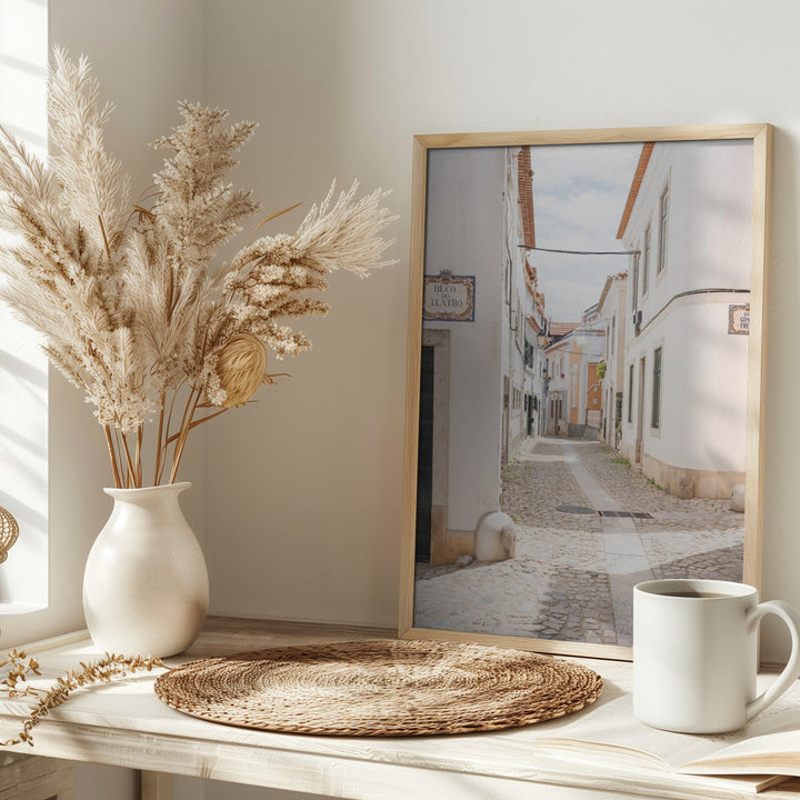 Streets of Cascais - Stretched Canvas, Poster or Fine Art Print I Heart Wall Art