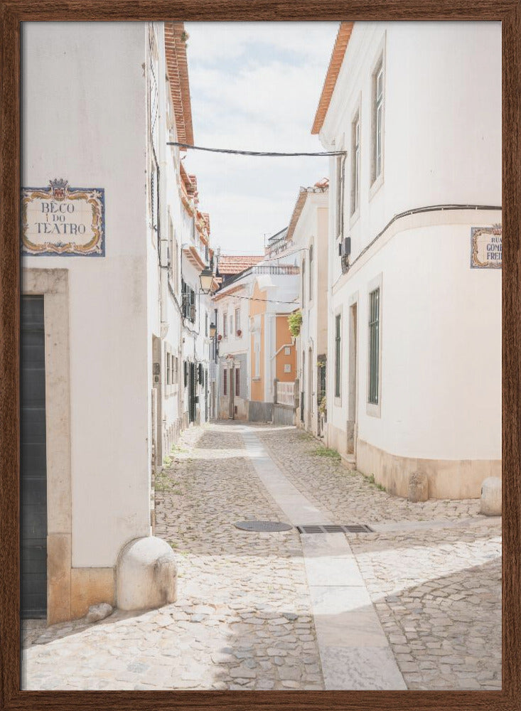 Streets of Cascais - Stretched Canvas, Poster or Fine Art Print I Heart Wall Art