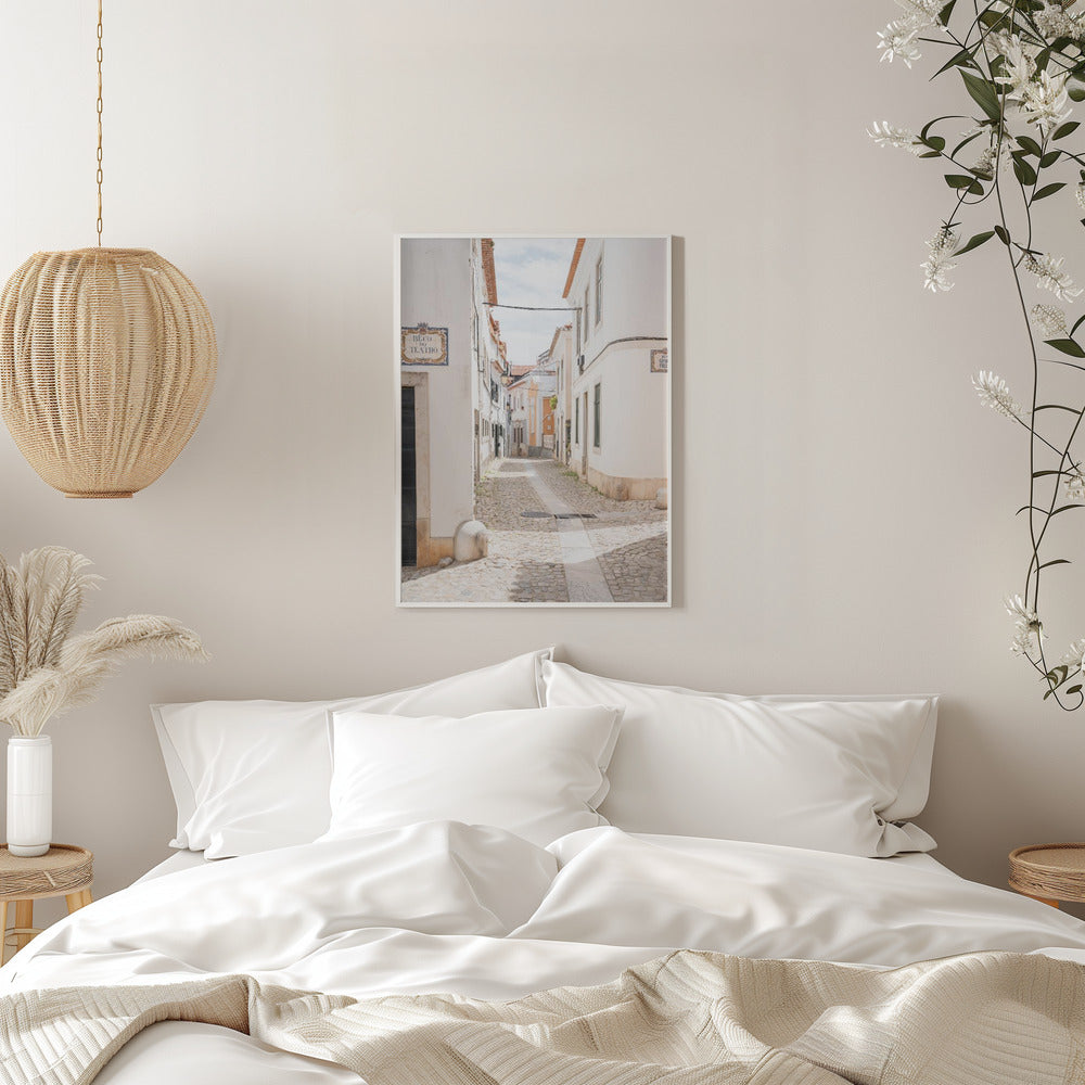 Streets of Cascais - Stretched Canvas, Poster or Fine Art Print I Heart Wall Art