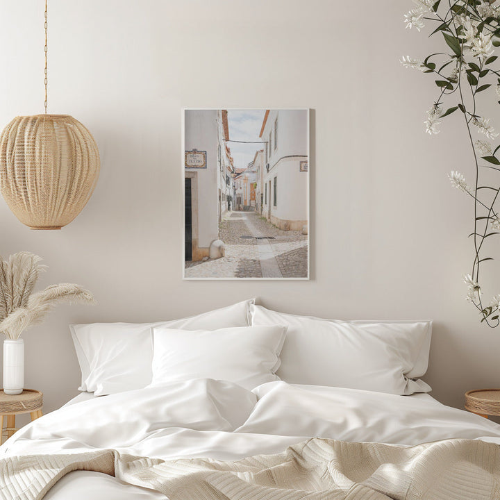 Streets of Cascais - Stretched Canvas, Poster or Fine Art Print I Heart Wall Art