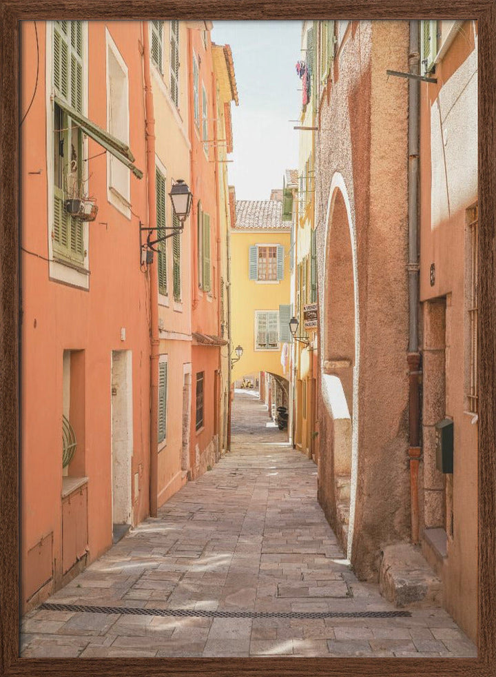 Streets of Menton - Stretched Canvas, Poster or Fine Art Print I Heart Wall Art