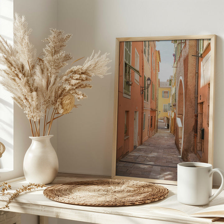 Streets of Menton - Stretched Canvas, Poster or Fine Art Print I Heart Wall Art