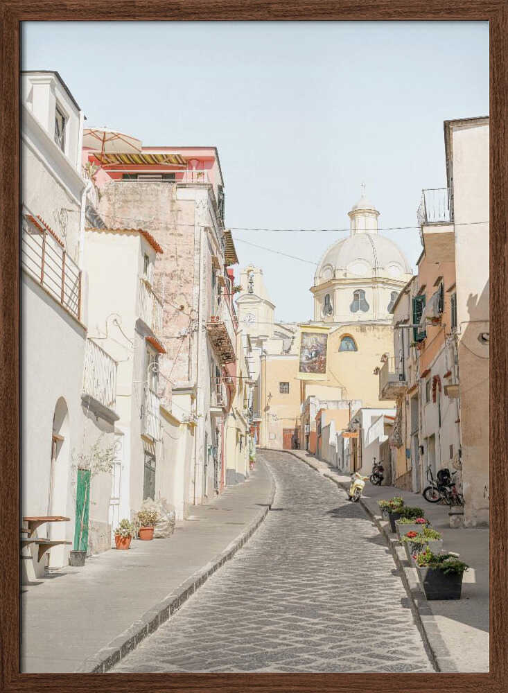 Streets of Procida - Stretched Canvas, Poster or Fine Art Print - I Heart Wall Art - Poster Print, Canvas Print or Framed Art Print