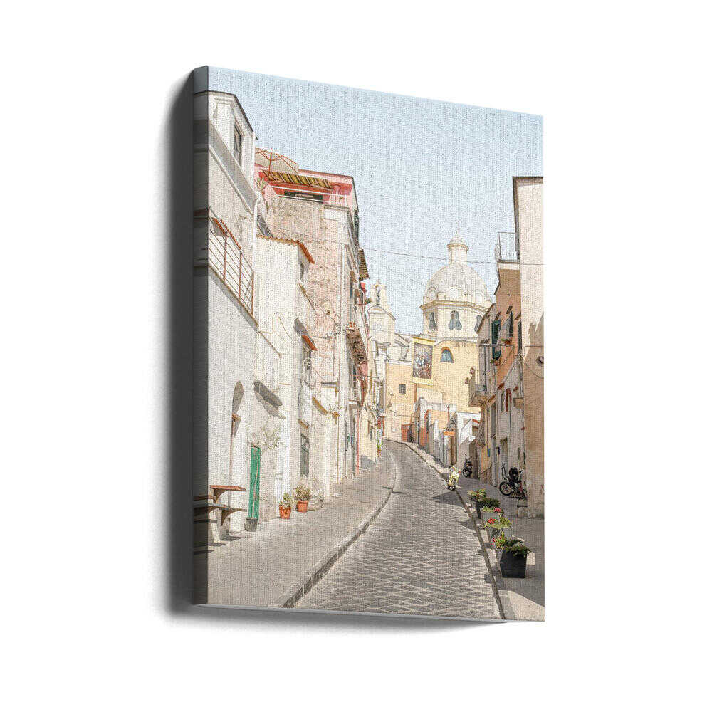 Streets of Procida - Stretched Canvas, Poster or Fine Art Print - I Heart Wall Art - Poster Print, Canvas Print or Framed Art Print