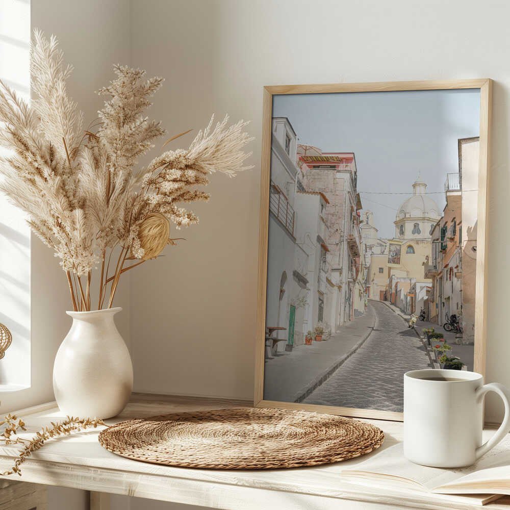 Streets of Procida - Stretched Canvas, Poster or Fine Art Print - I Heart Wall Art - Poster Print, Canvas Print or Framed Art Print