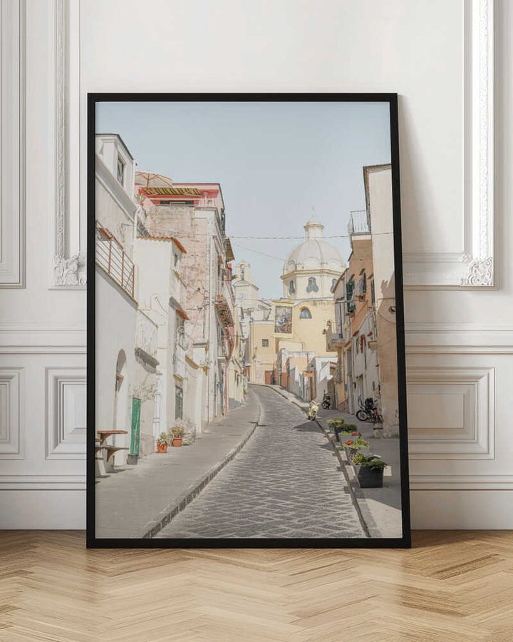 Streets of Procida - Stretched Canvas, Poster or Fine Art Print - I Heart Wall Art - Poster Print, Canvas Print or Framed Art Print