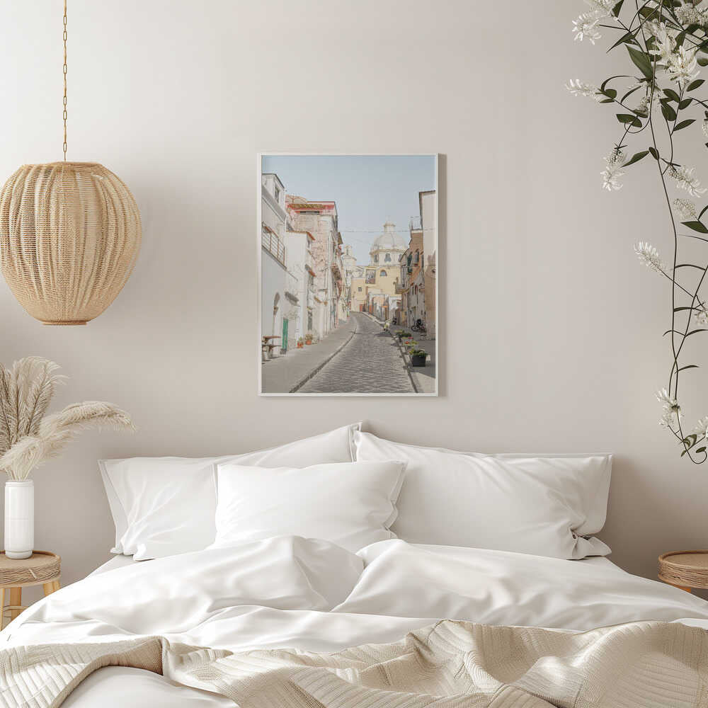 Streets of Procida - Stretched Canvas, Poster or Fine Art Print - I Heart Wall Art - Poster Print, Canvas Print or Framed Art Print
